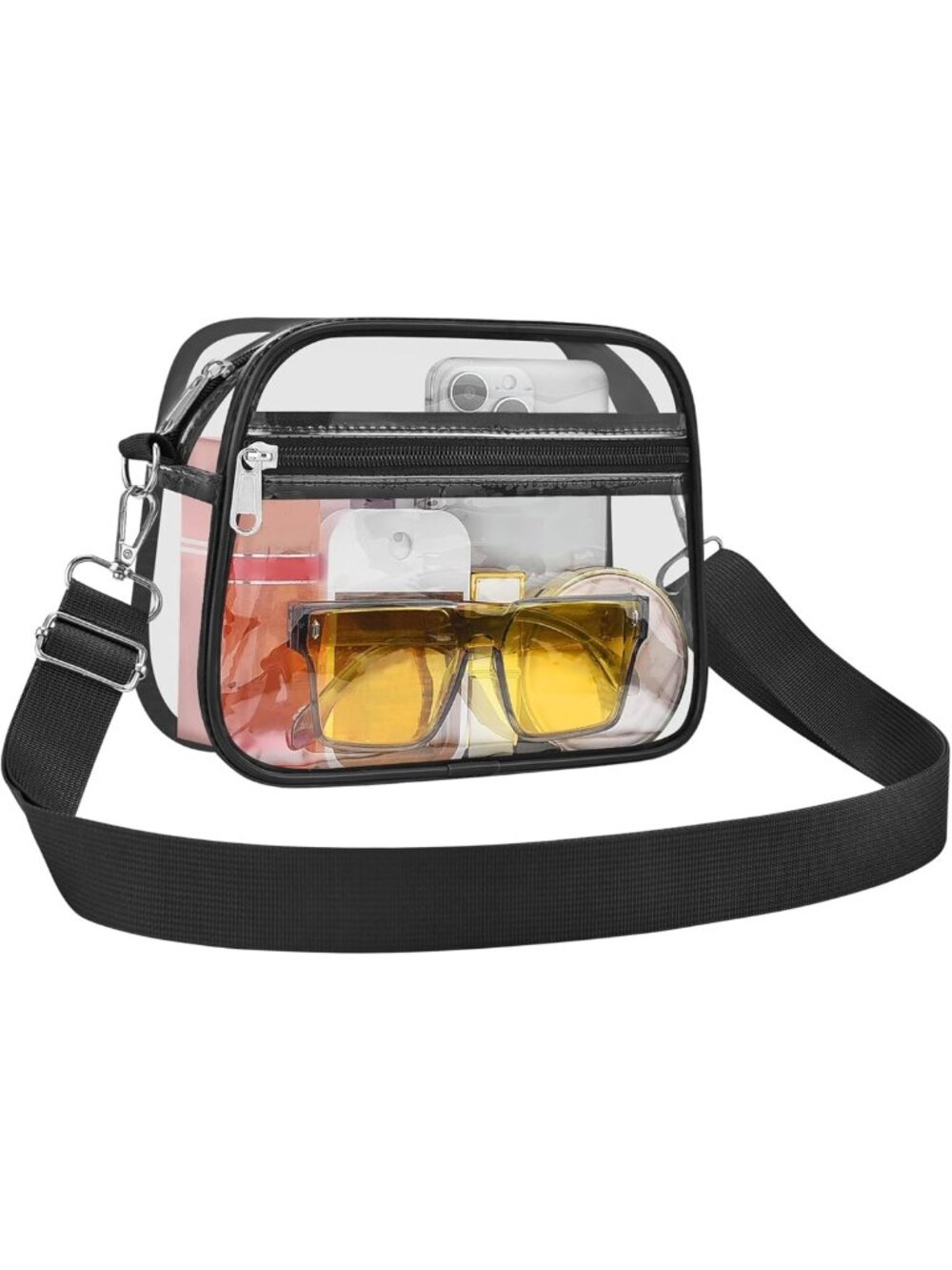 Clear Stadium Bag for Events | Adjustable Strap Sports Handbag for Concerts